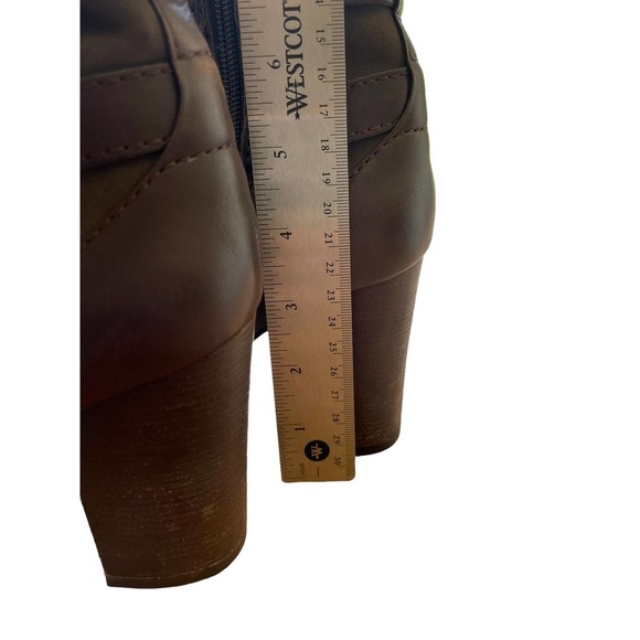 Louise et Cie Lo Seneca Brown Double Strap Ankle Leather Booties 7 - Picture 10 of 11